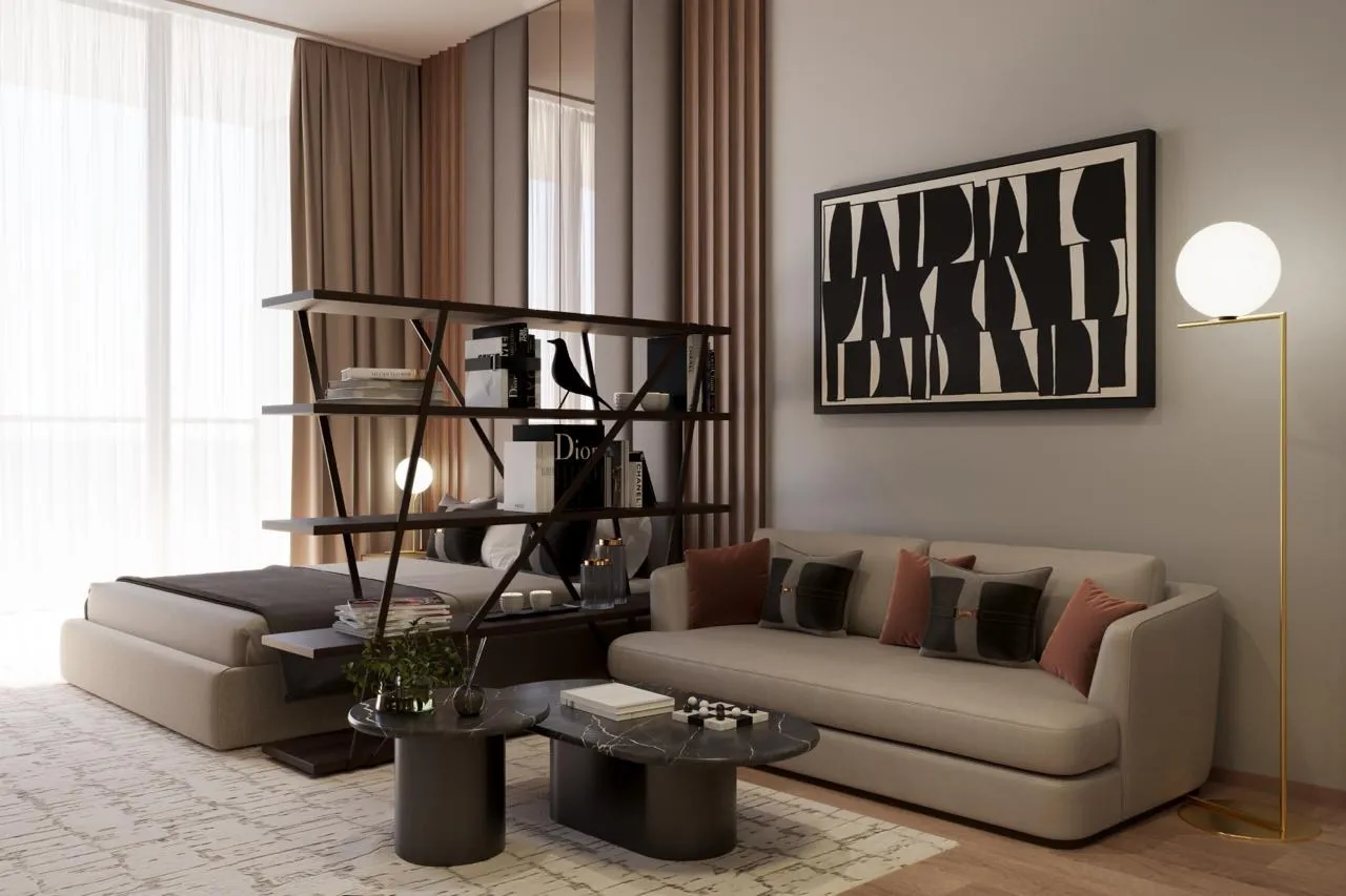 Bedroom of a fully furnished Imperial apartment